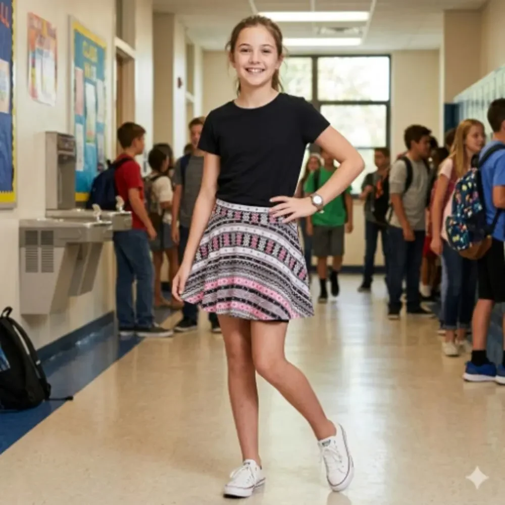 THE CHILDREN’S PLACE Aztec Print Skort XXL 16 NWT Colorful Summer Style